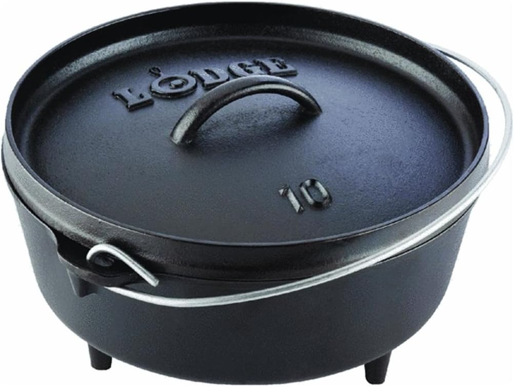 Lodge Cast Iron Camp Dutch Oven - Versatile Cooking