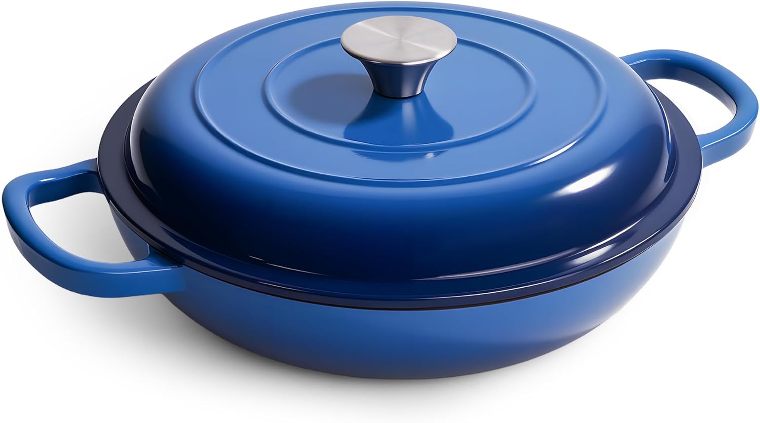 Enameled Cast Iron Braiser 3 Qt, Non-Stick, Oven Safe