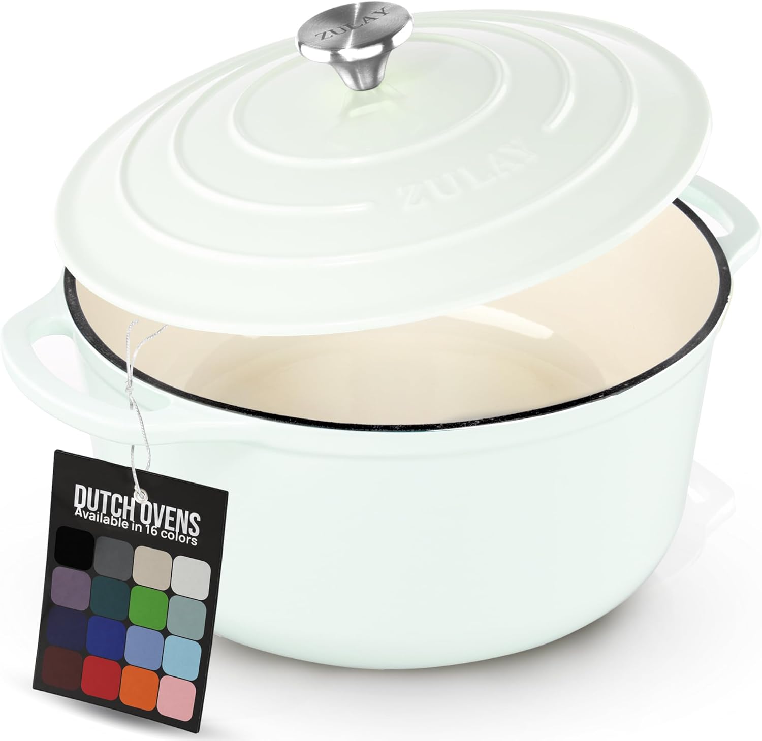 Zulay Enameled Cast Iron Dutch Oven, 6 Qt