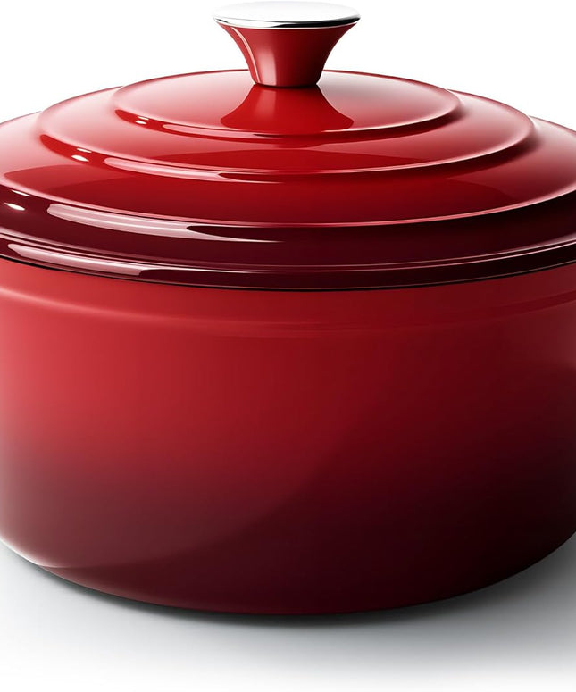 Enameled Cast Iron Dutch Oven - Non-Stick, Oven Safe