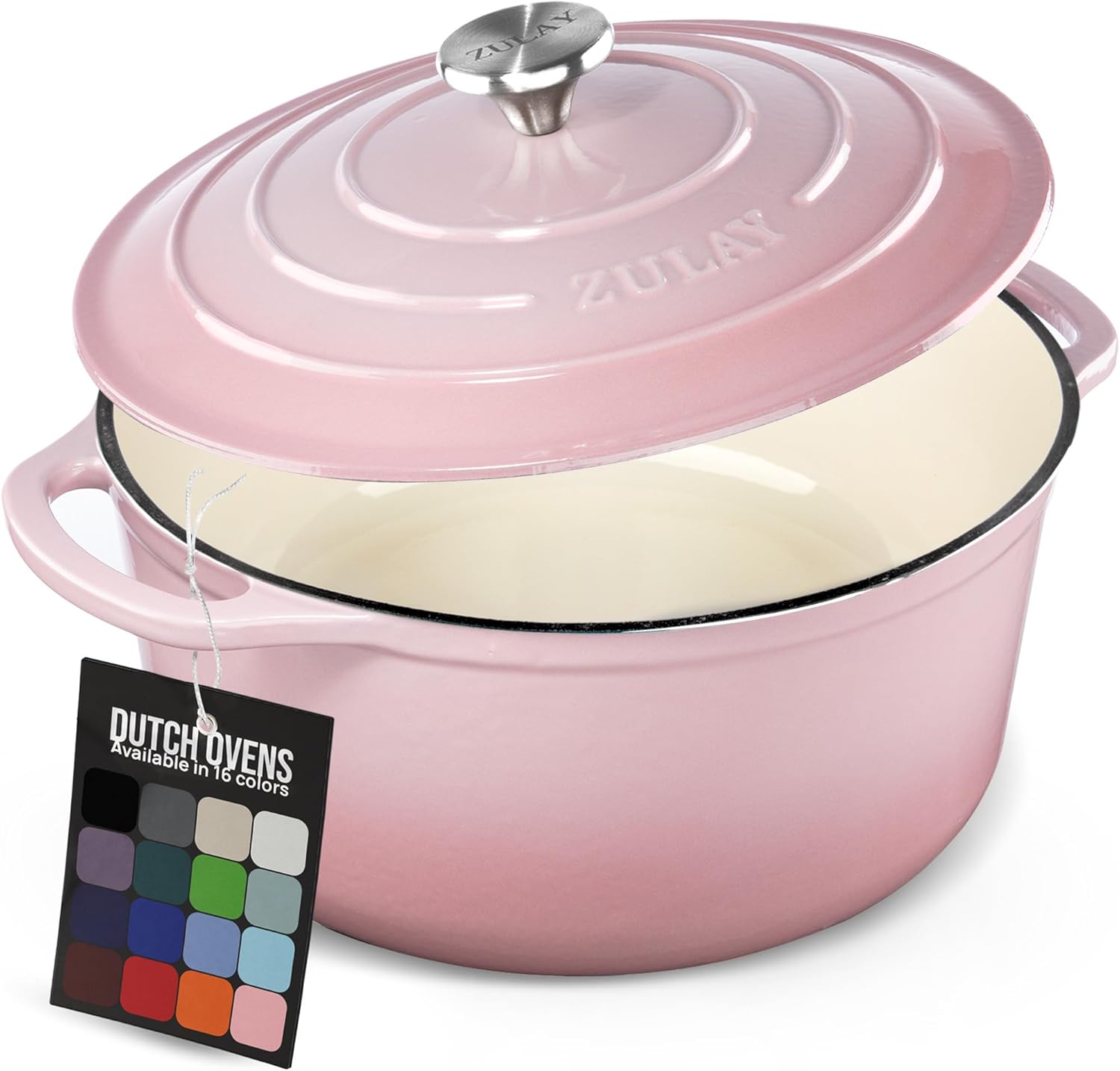 Zulay Enameled Cast Iron Dutch Oven, 6 Qt