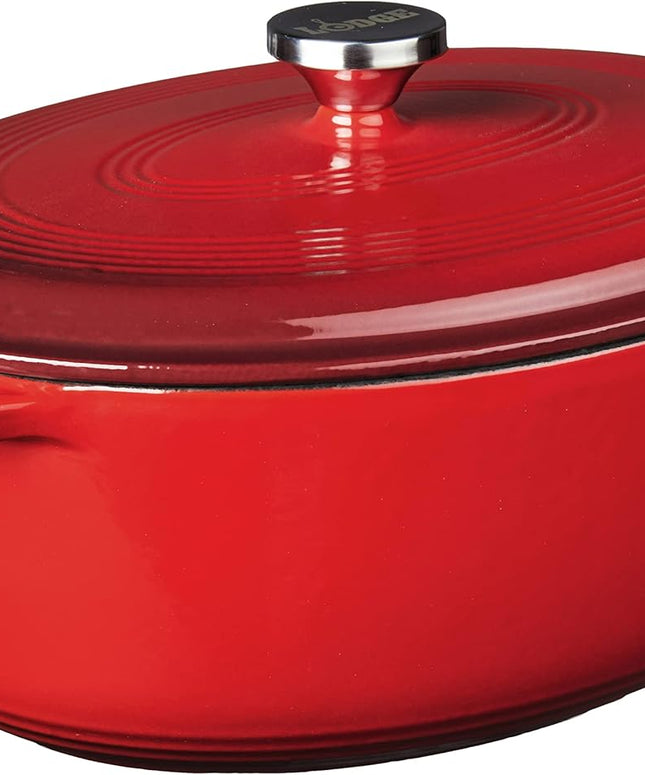 Lodge 7 Qt Enameled Cast Iron Dutch Oven - Red