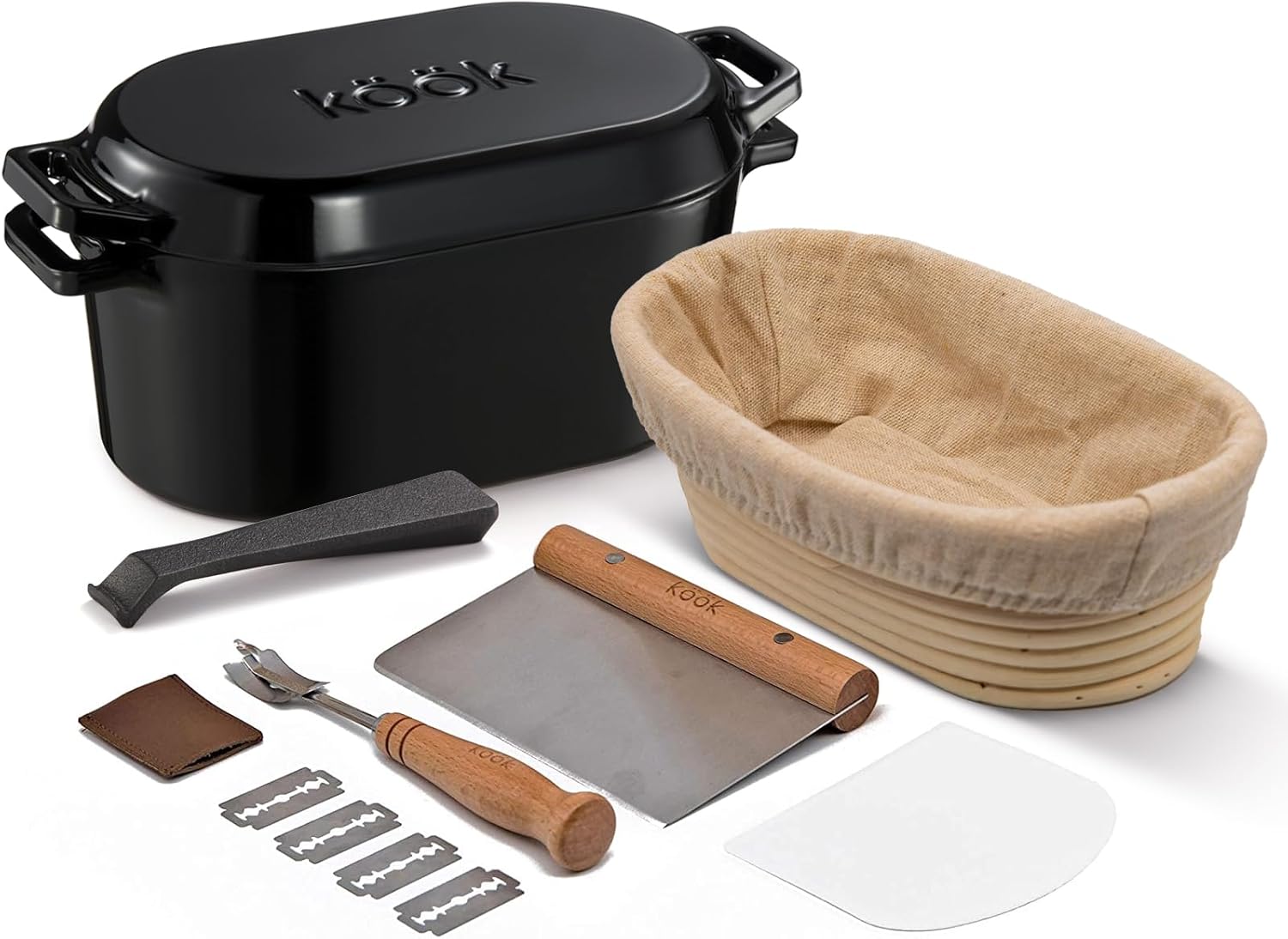 Enameled Cast Iron Dutch Oven for Bread & Baking