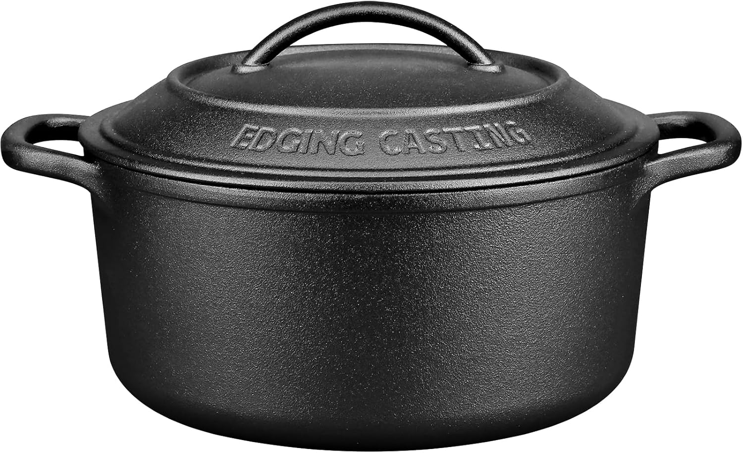 Pre-Seasoned Cast Iron Dutch Oven Pot, 5 Quart, Black