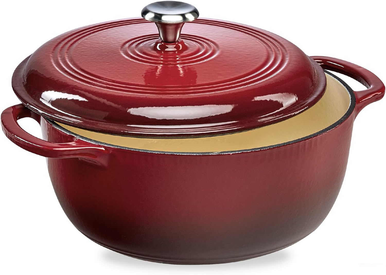 6 Qt. Enamel Cast Iron Dutch Oven - Versatile Cookware