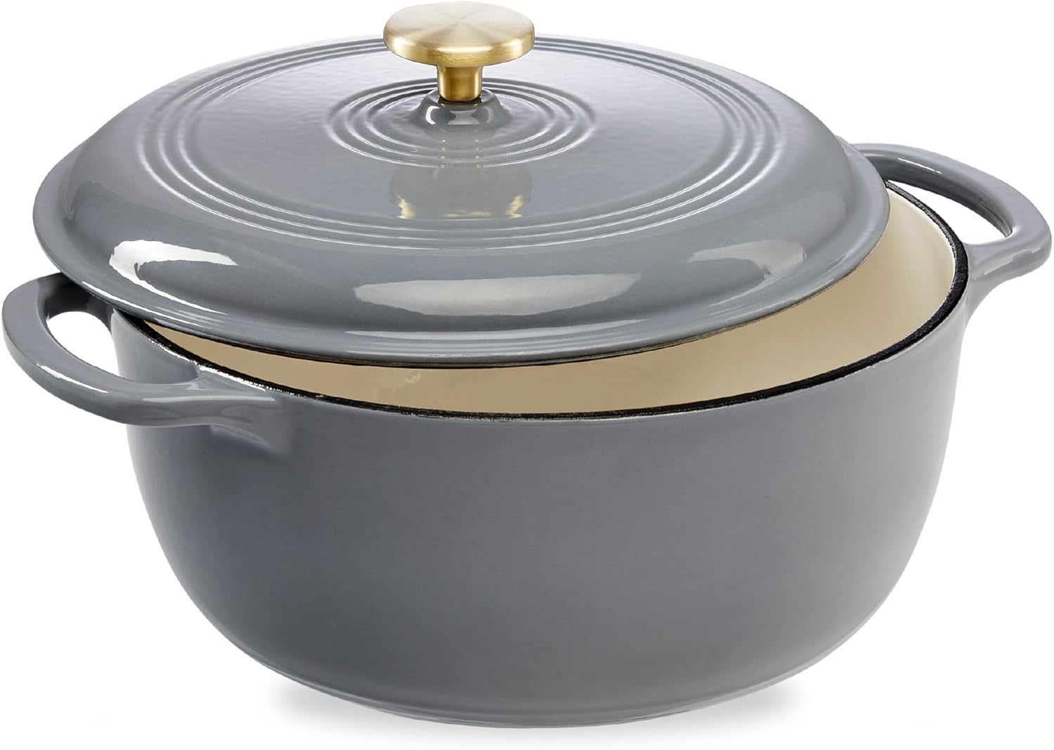6 Qt. Enamel Cast Iron Dutch Oven - Versatile Cookware