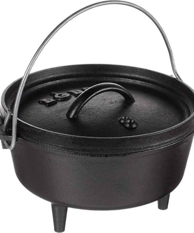 Lodge Cast Iron Camp Dutch Oven - Versatile Cooking