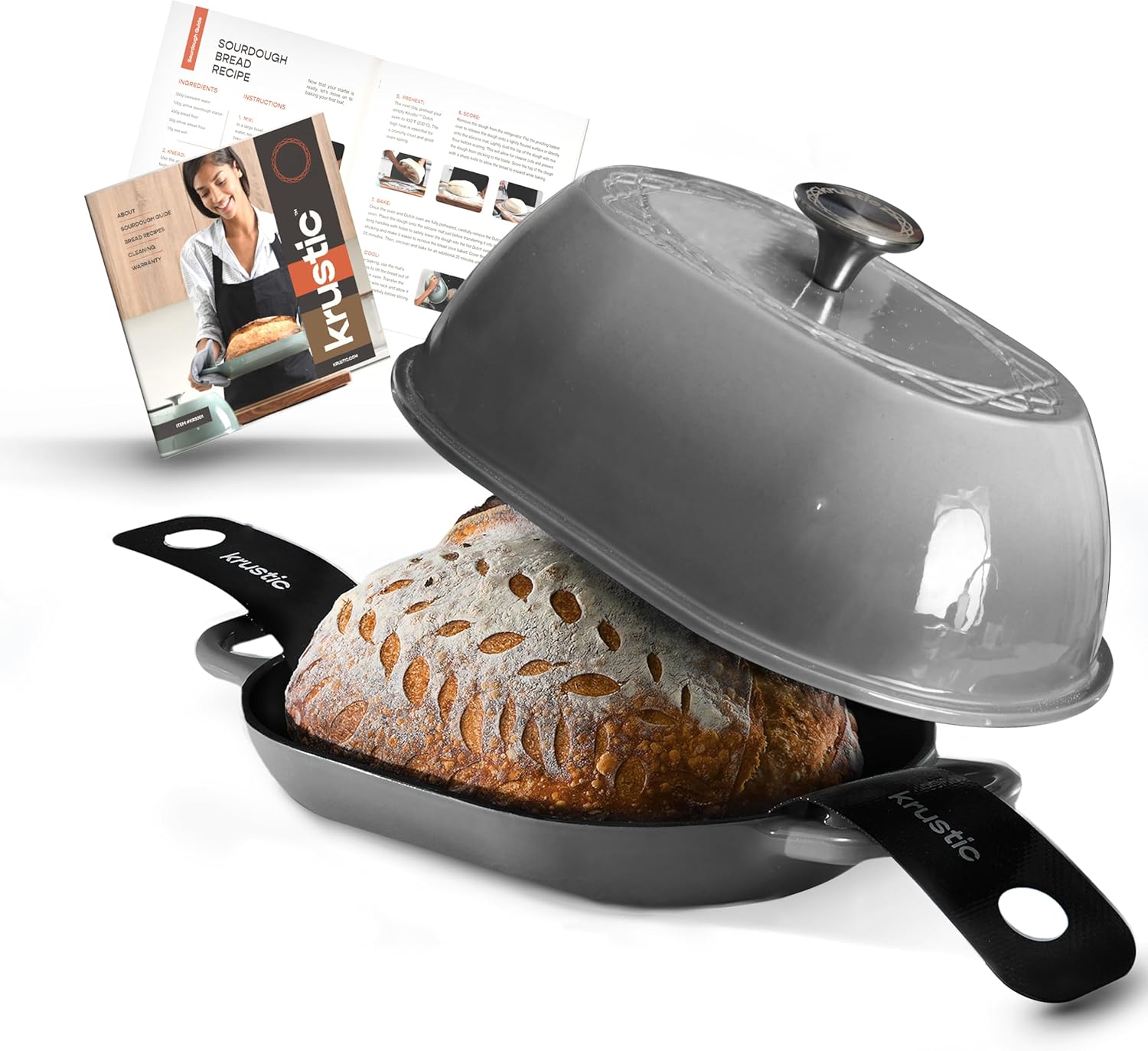 Enameled Cast Iron Dutch Oven - 5.5 Qt Sourdough Bread