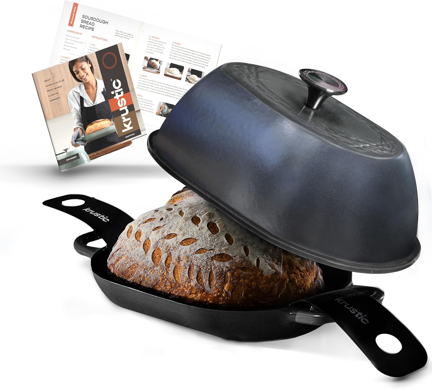 Enameled Cast Iron Dutch Oven - 5.5 Qt Sourdough Bread