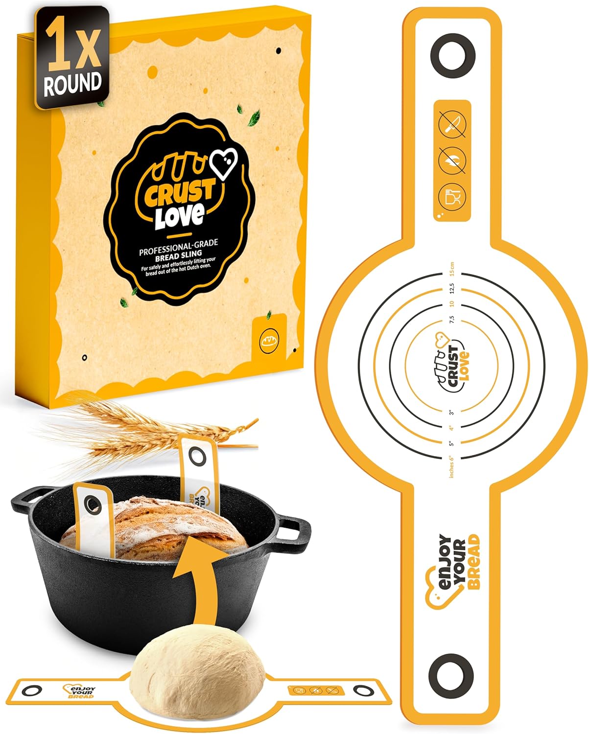 Cast Iron Dutch Oven Bread Baking Kit 5QT