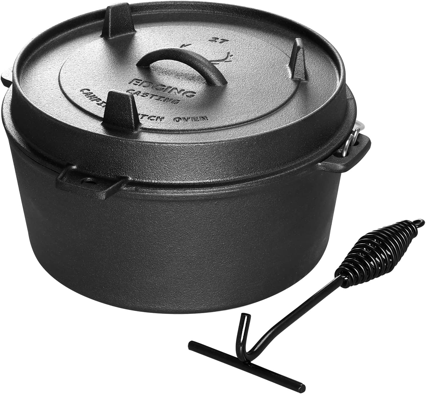Pre-Seasoned Cast Iron Camping Dutch Oven Pot