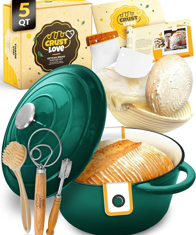 Cast Iron Dutch Oven for Bread Baking with Accessories