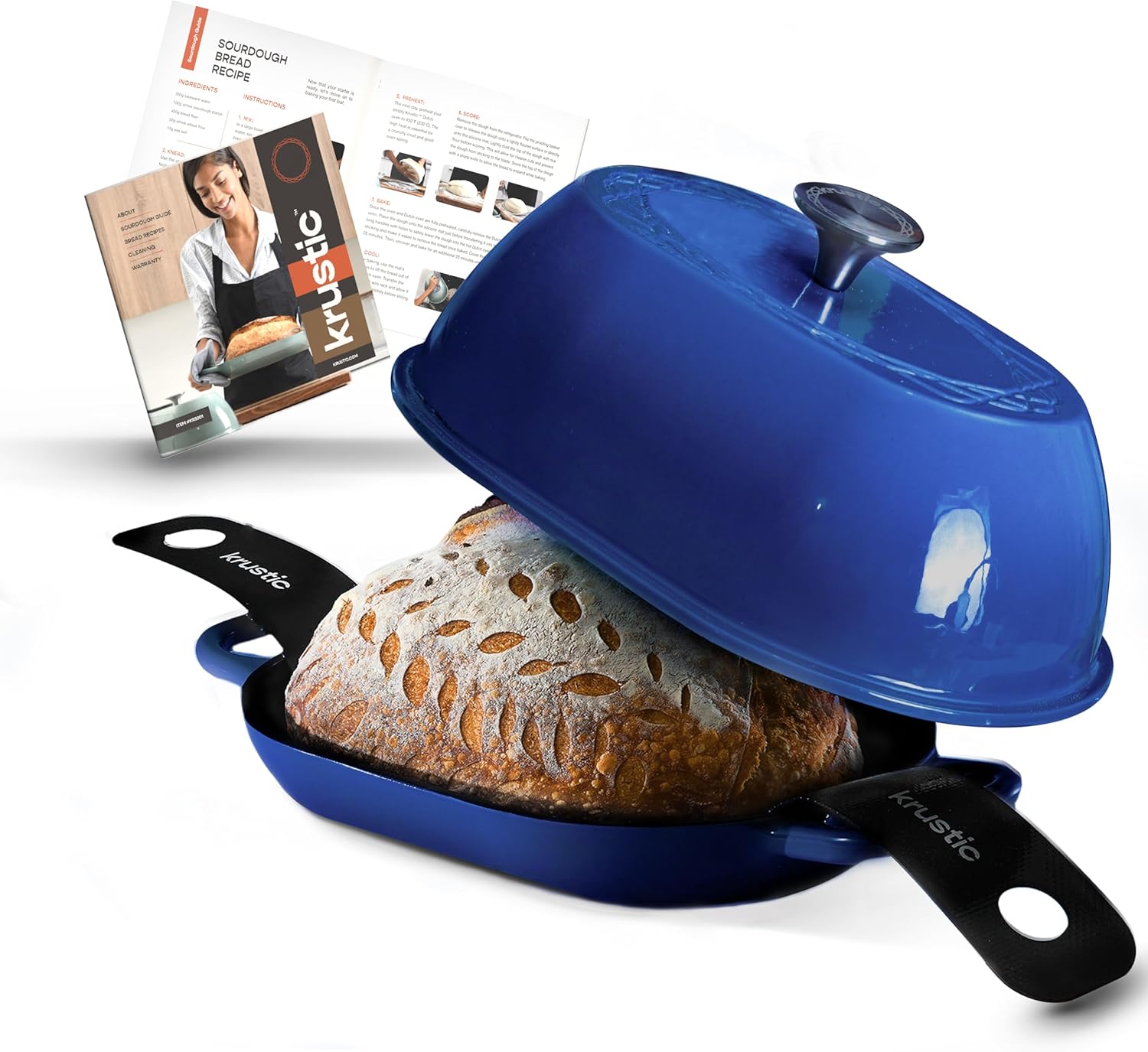 Enameled Cast Iron Dutch Oven - 5.5 Qt Sourdough Bread