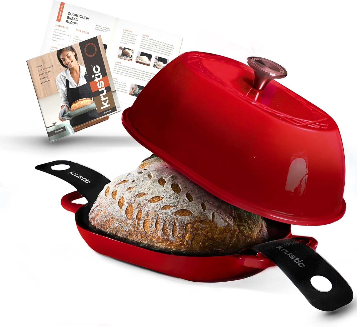 Enameled Cast Iron Dutch Oven - 5.5 Qt Sourdough Bread