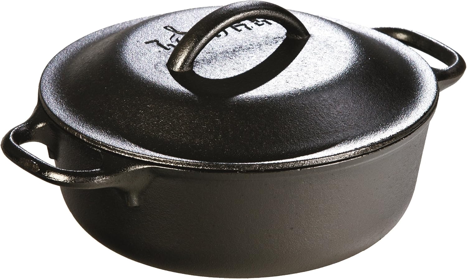 Lodge 5 Quart Cast Iron Double Dutch Oven - Pre-Seasoned USA